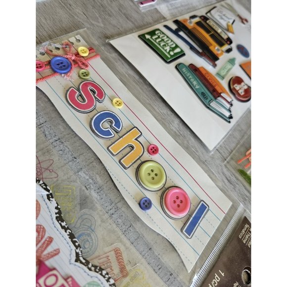 Sticker Lot SCHOOL Kids PreK Elementary Scrapbooking 3D Stickers Jolees RARE #65 - Picture 3 of 12
